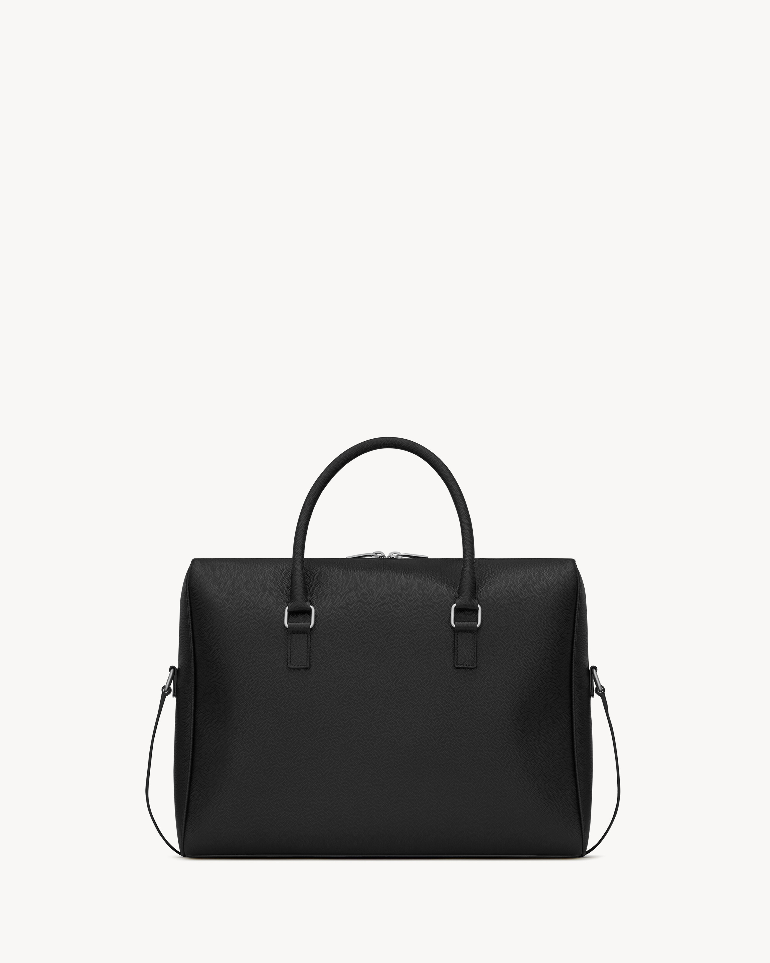 DUFFLE BRIEFCASE IN GRAIN DE POUDRE EMBOSSED LEATHER - 2