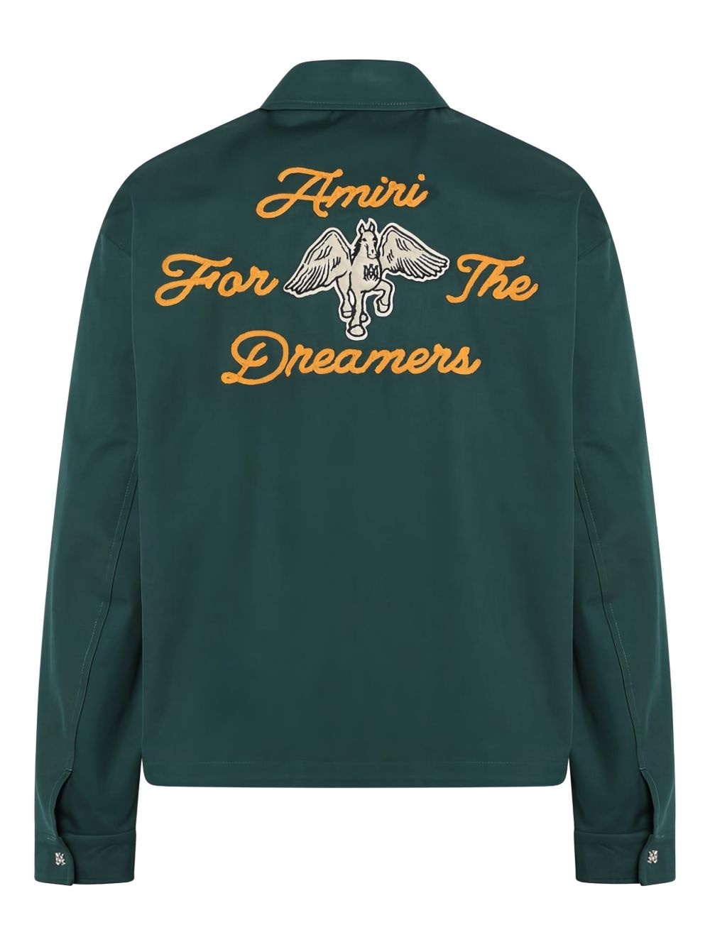 logo-embroidered cotton shirt - 7