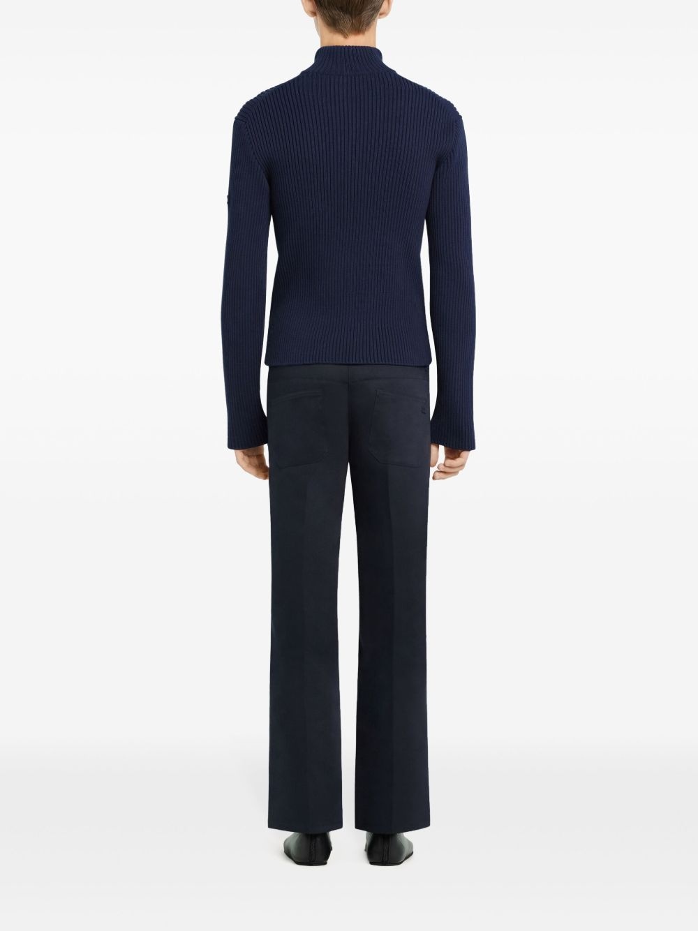 knitted zip cardigan - 3