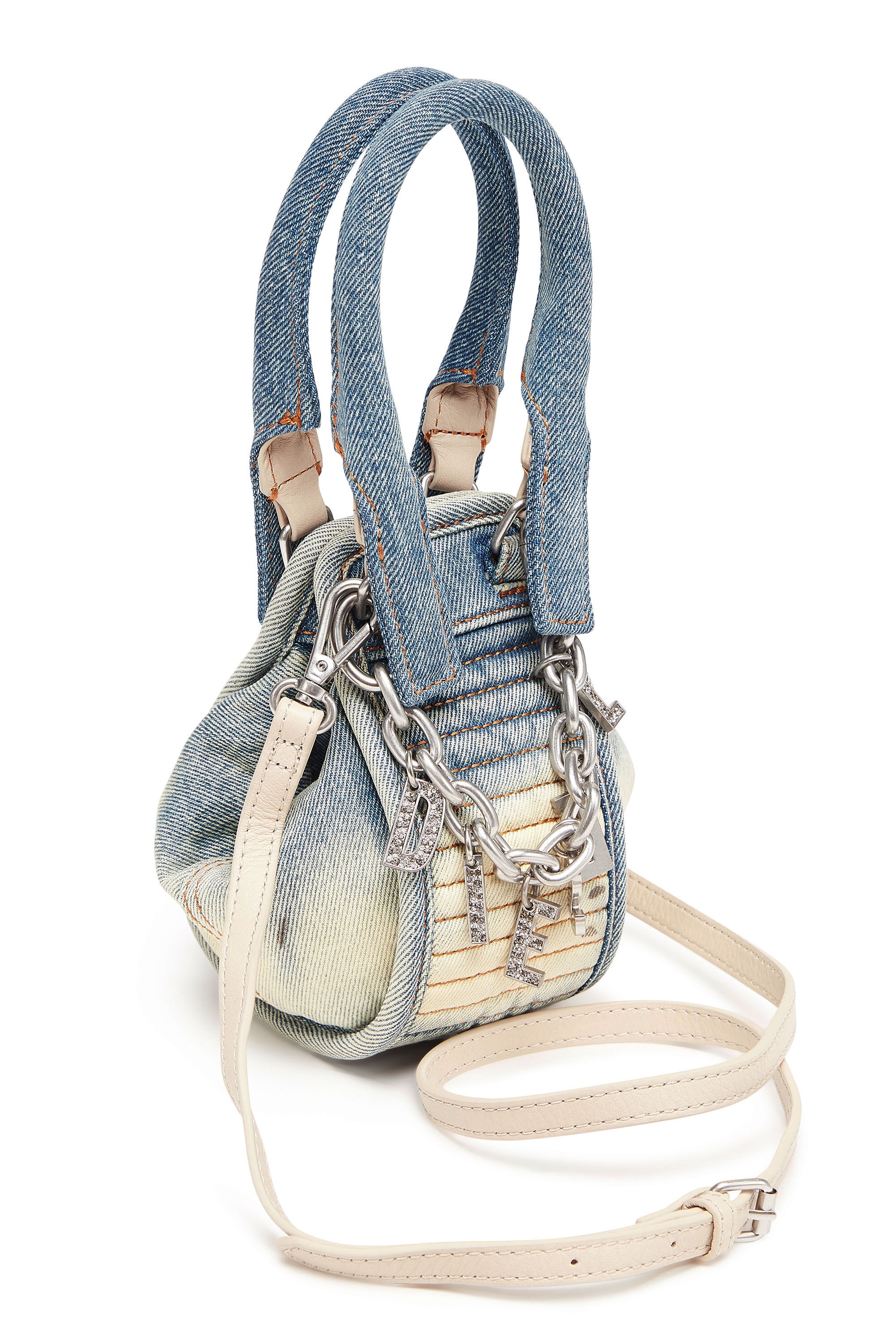 ハンドバッグ D-Vina-XXS Handbag Women's D-Vina-Xs-Handbag in distressed quilted denim | Blue