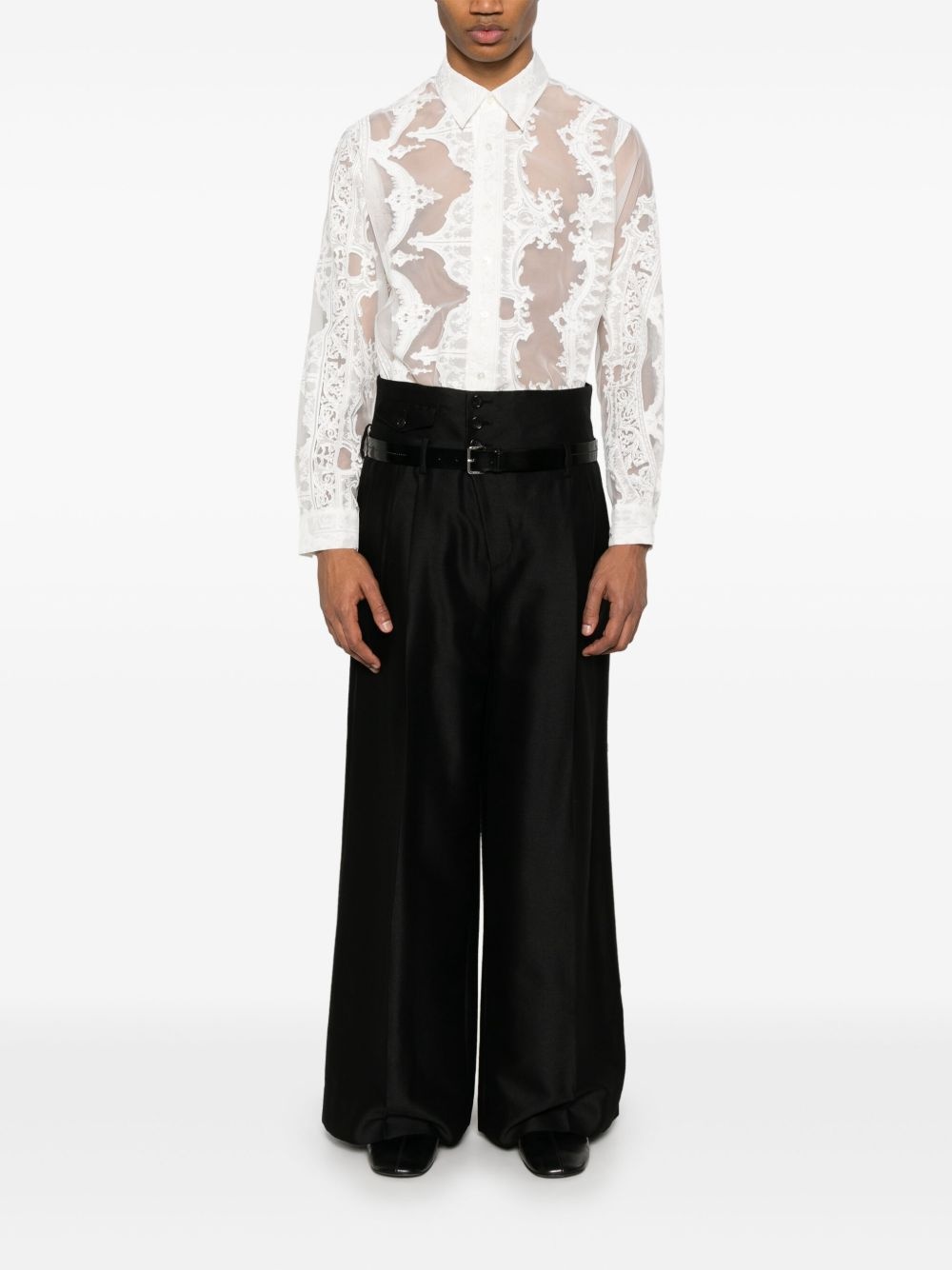 pleat-detailed trousers - 2