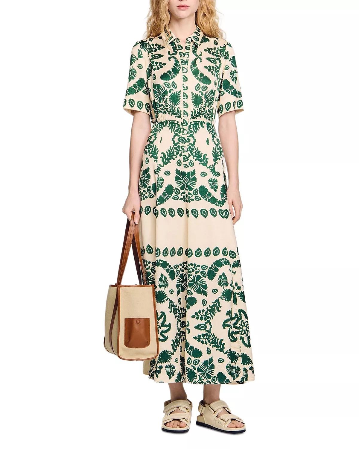 Floral Print Maxi Dress - 3