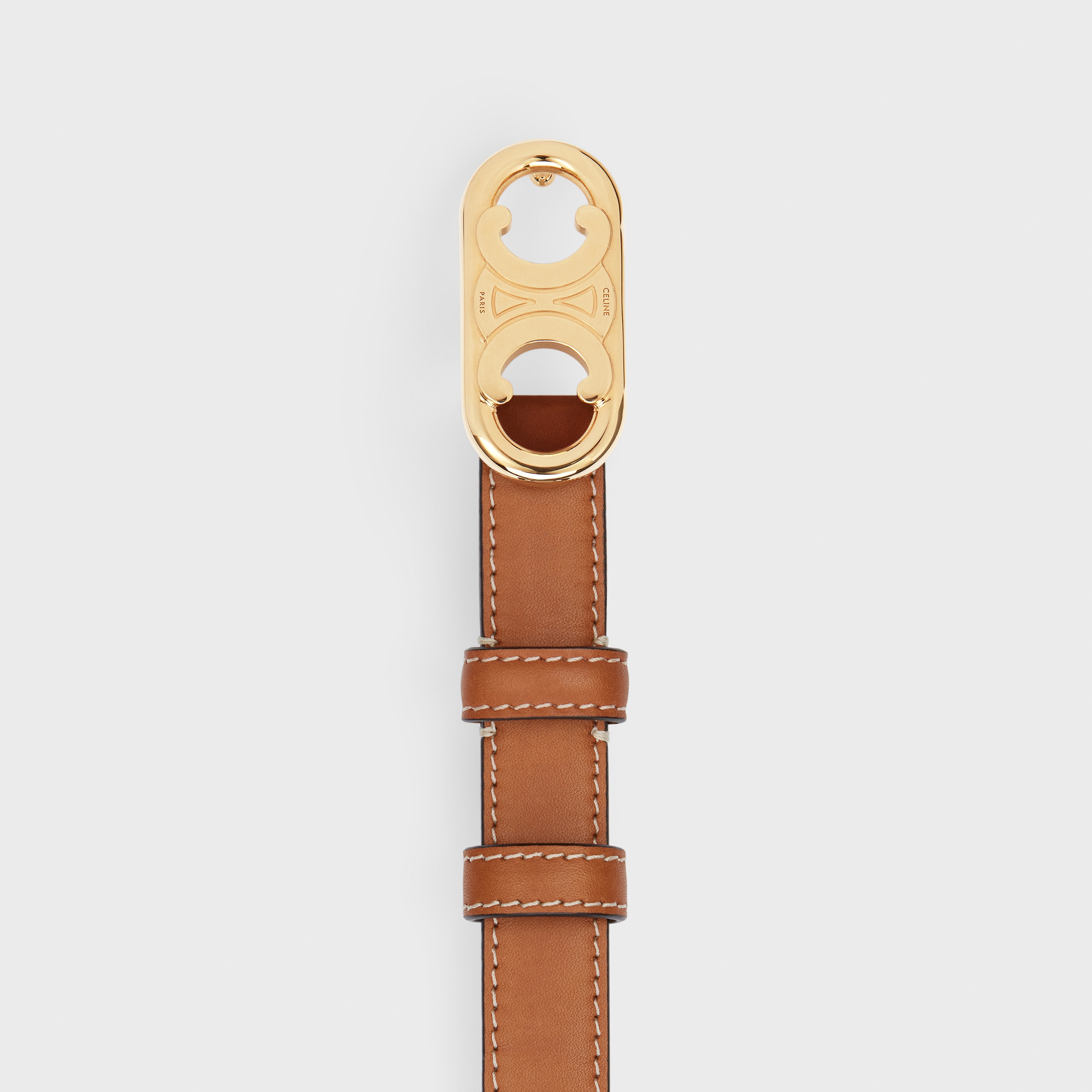 SMALL MAILLON TRIOMPHE BELT in Natural Calfskin - 2