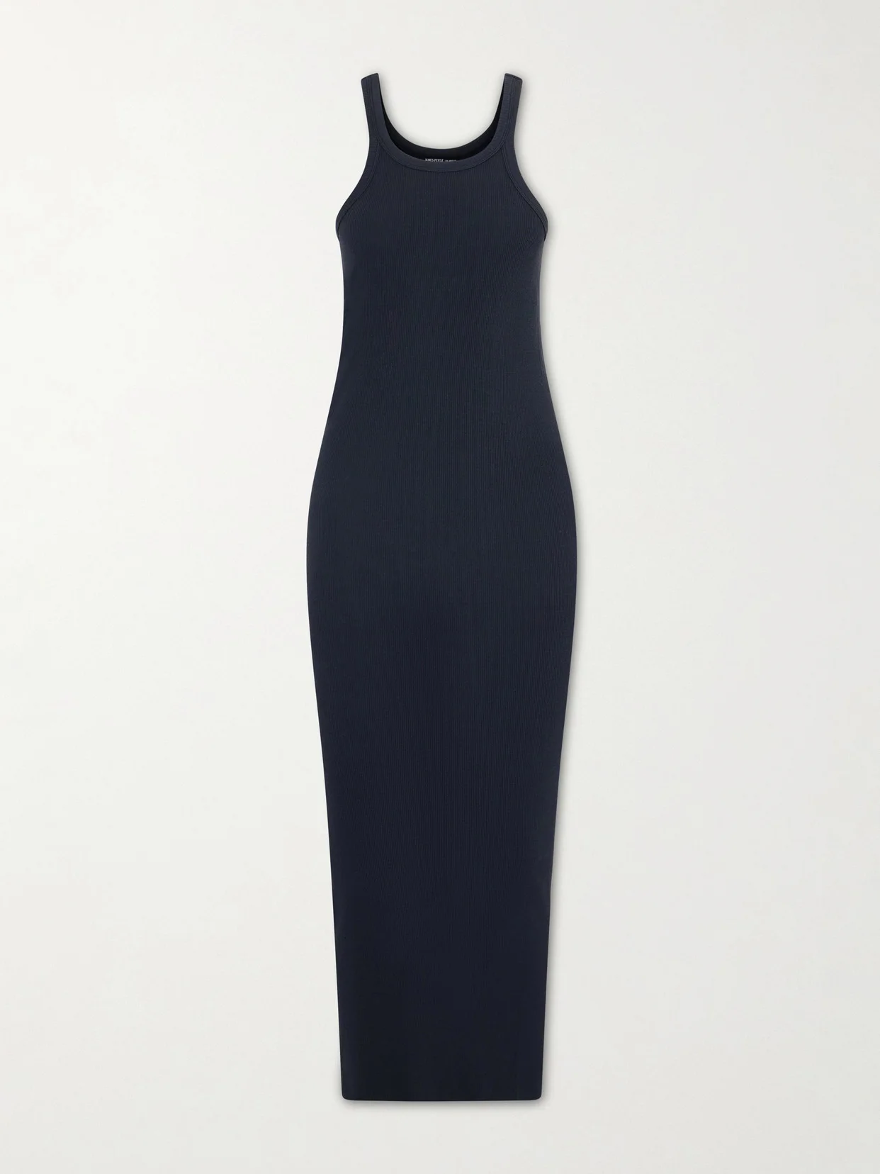 Tubular Ribbed Cotton Midi Dress - 1