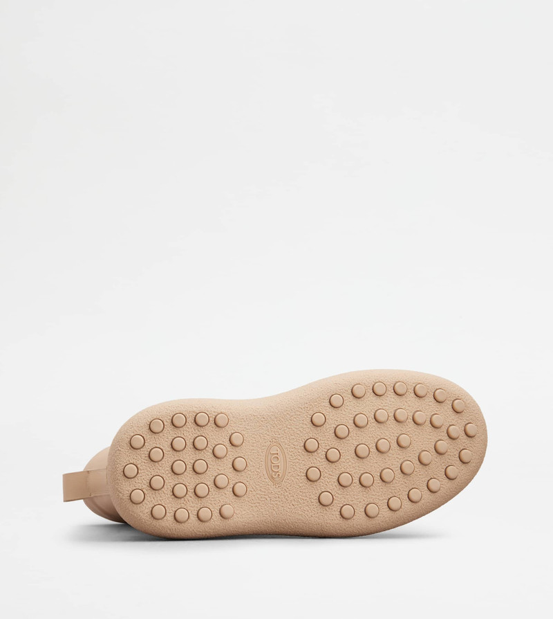 TOD'S W. G. LACE-UP ANKLE BOOTS IN LEATHER - BEIGE 4