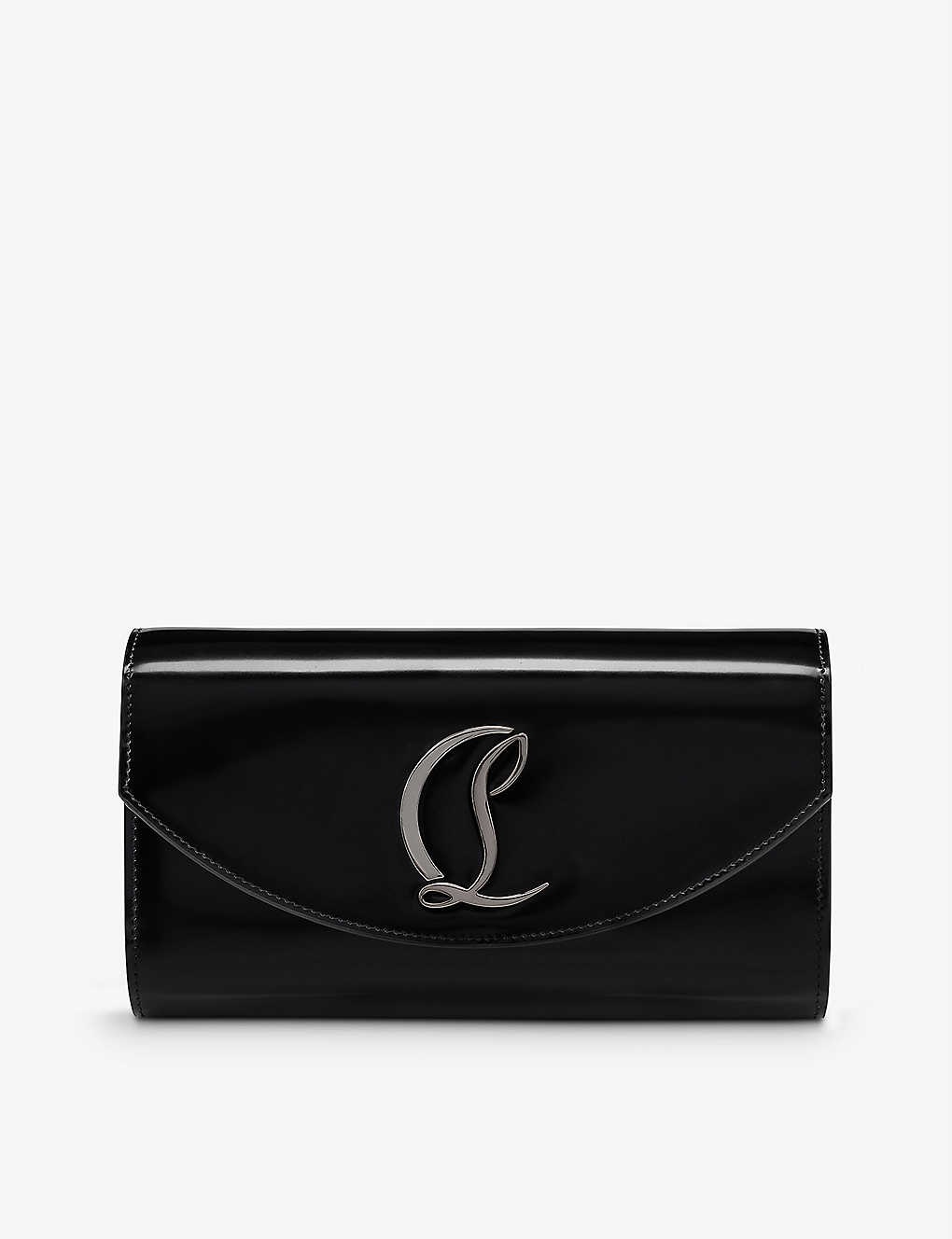 Loubi54 logo-plaque leather wallet-on-chain - 1