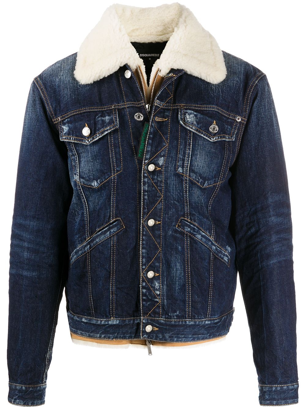 distressed denim jacket - 1