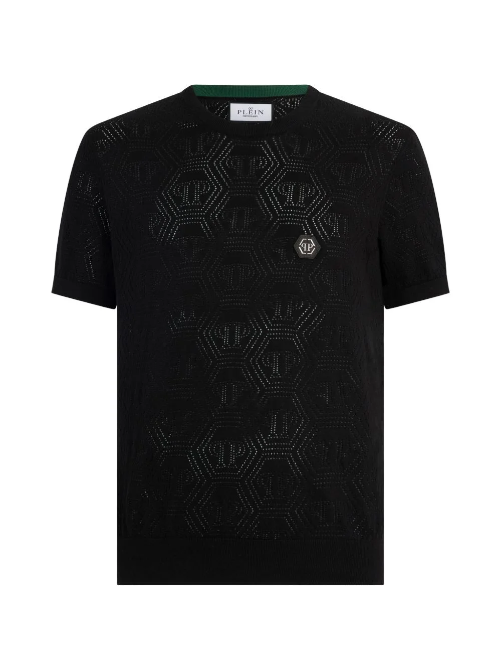 monogram-pattern T-shirt - 1