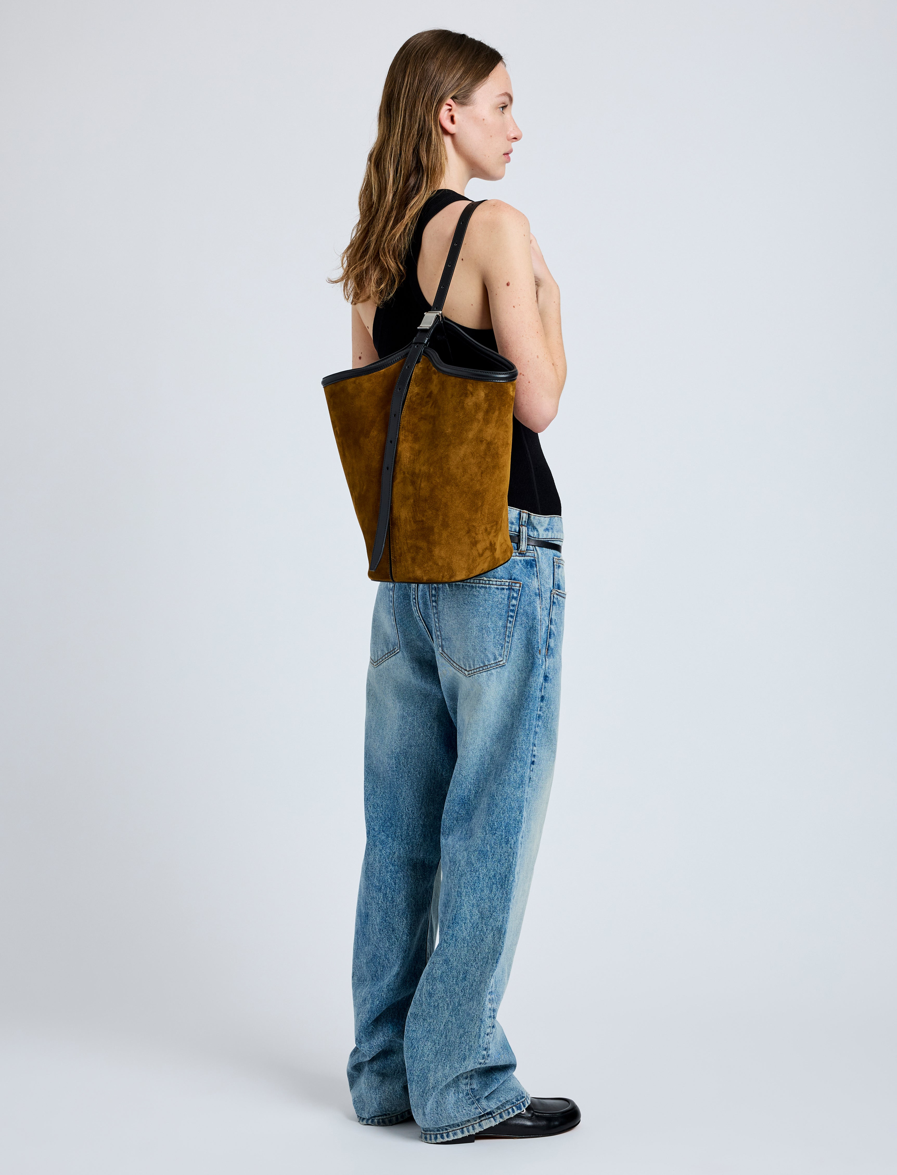 Brant Bucket Bag in Soft Suede - 6