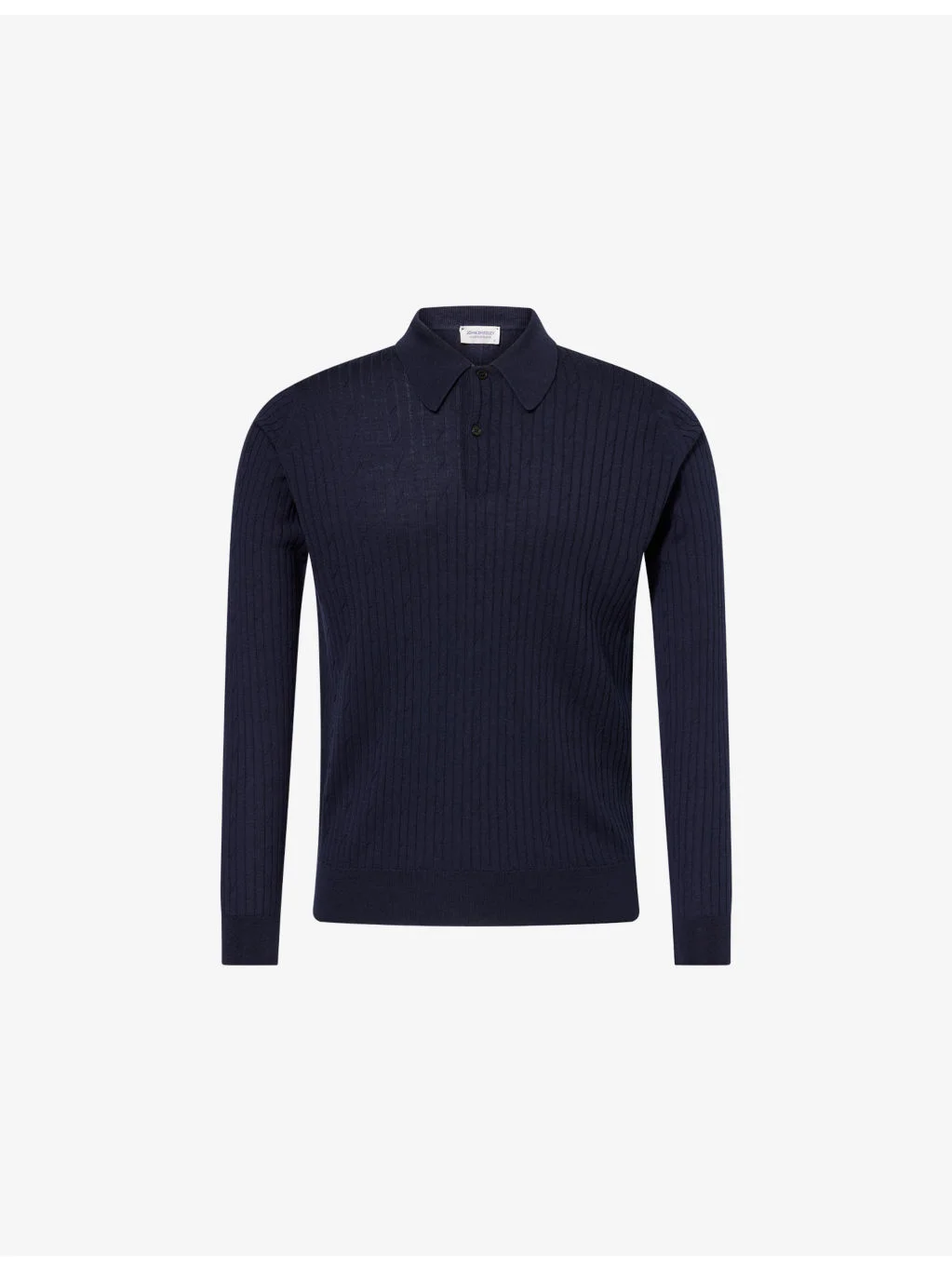 Hodson Ribbed Merino-Wool Polo Jumper - 1