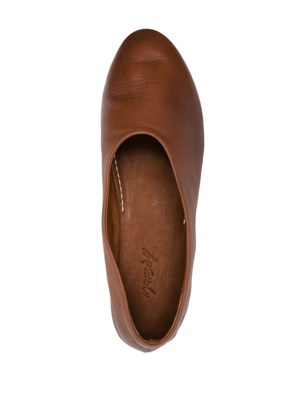 almond-toe leather ballerina shoes - 4