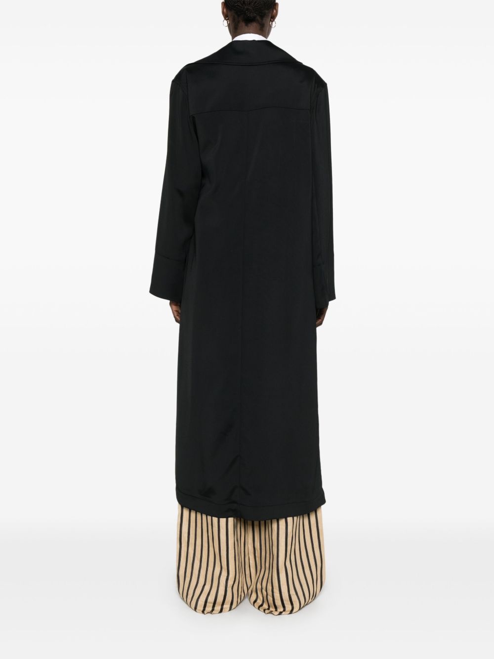 satin trench coat - 4