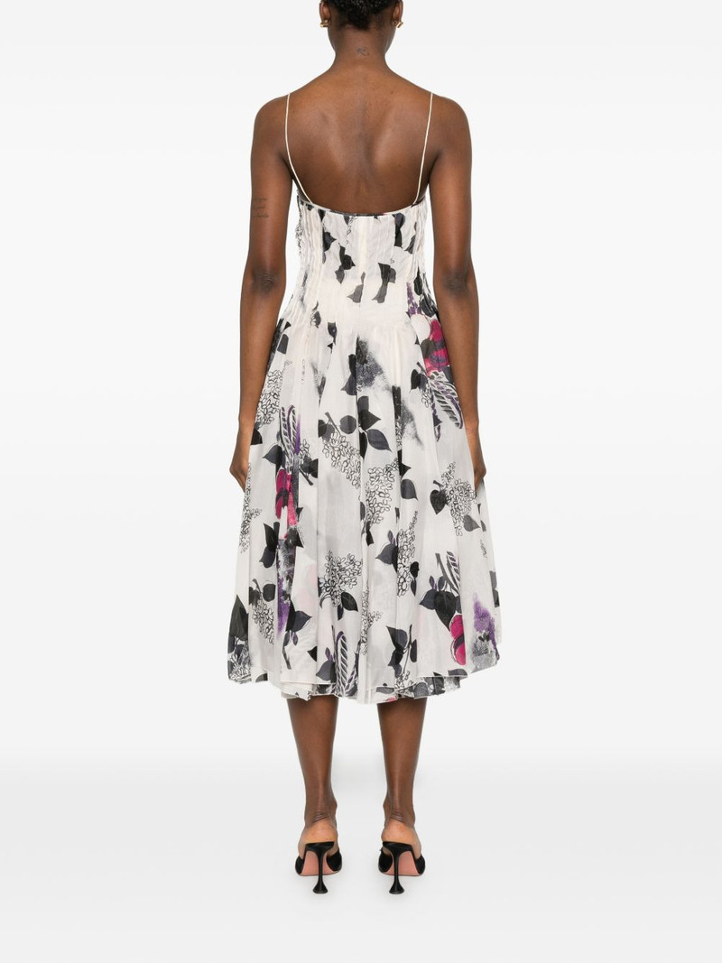 floral-print bustier midi dress 4