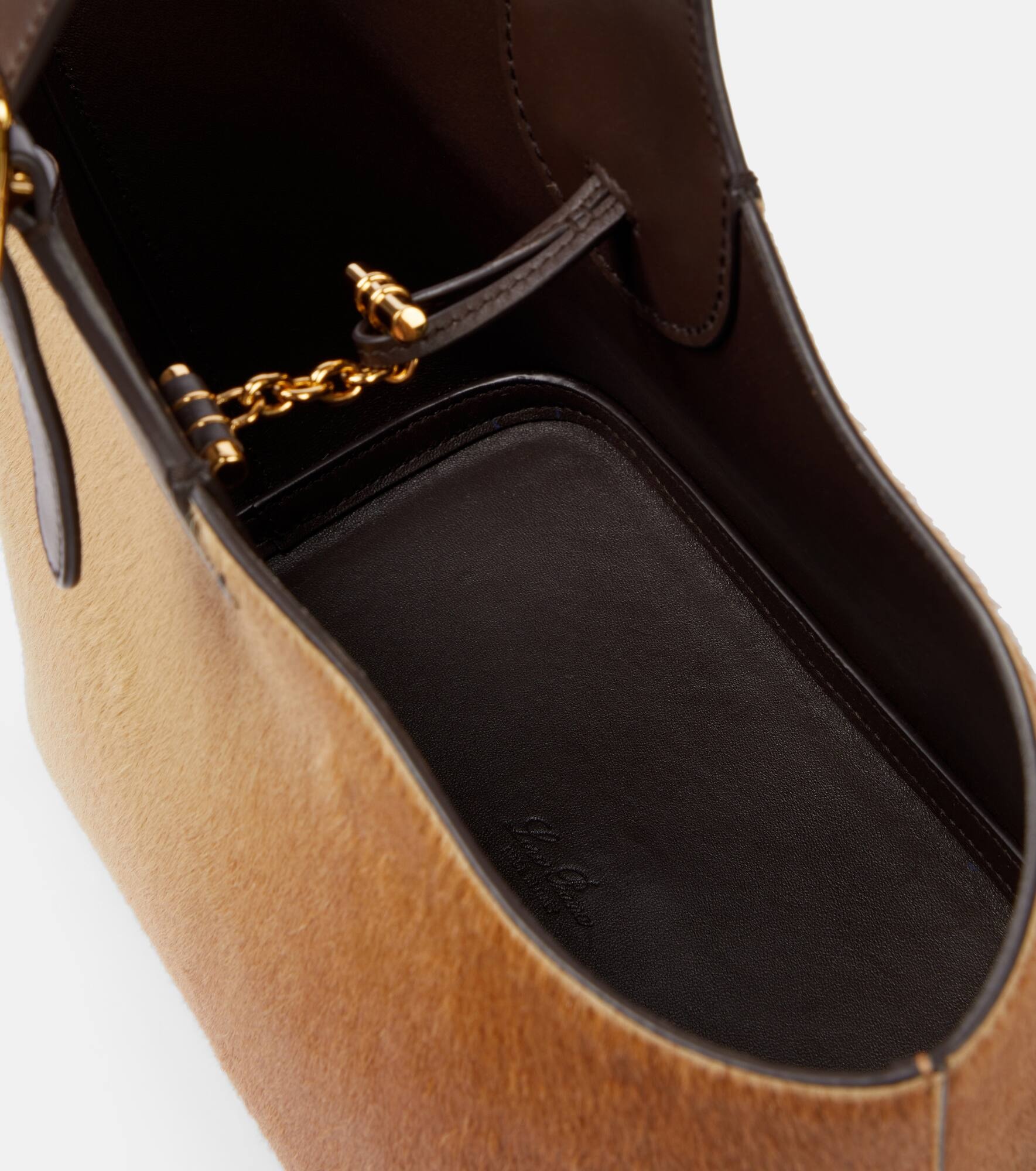 Bobbin calf hair bucket bag - 3