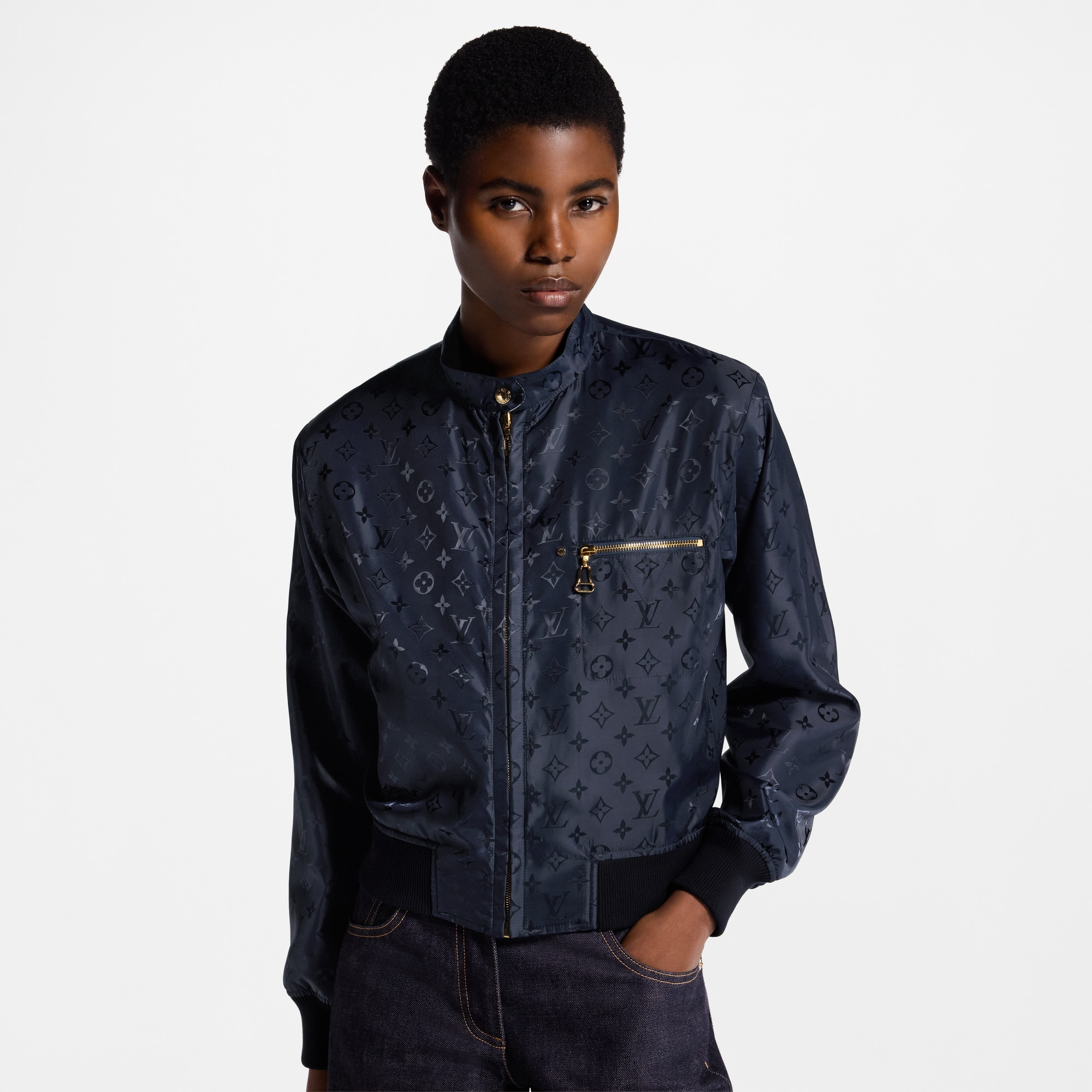 Reversible Necklace Bomber Jacket - 6