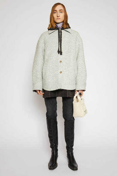 Acne Studios Pilled wool-blend overshirt coconut white outlook