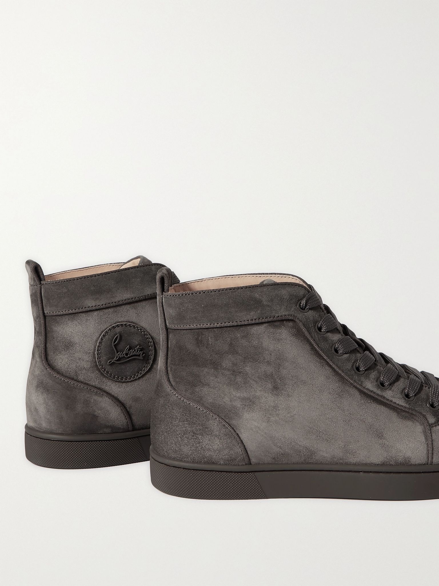 Louis Orlato Grosgrain-Trimmed Suede High-Top Sneakers - 5