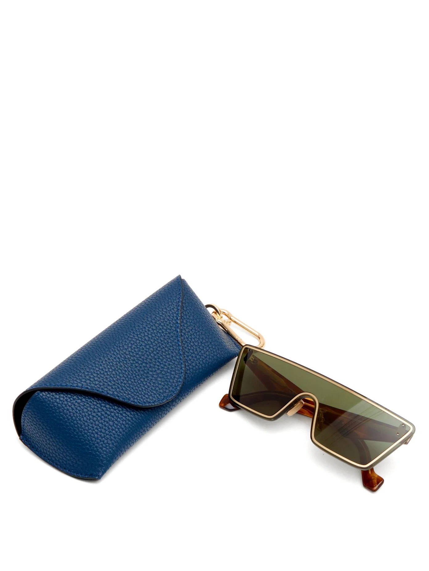 Flat-top mask acetate sunglasses - 4