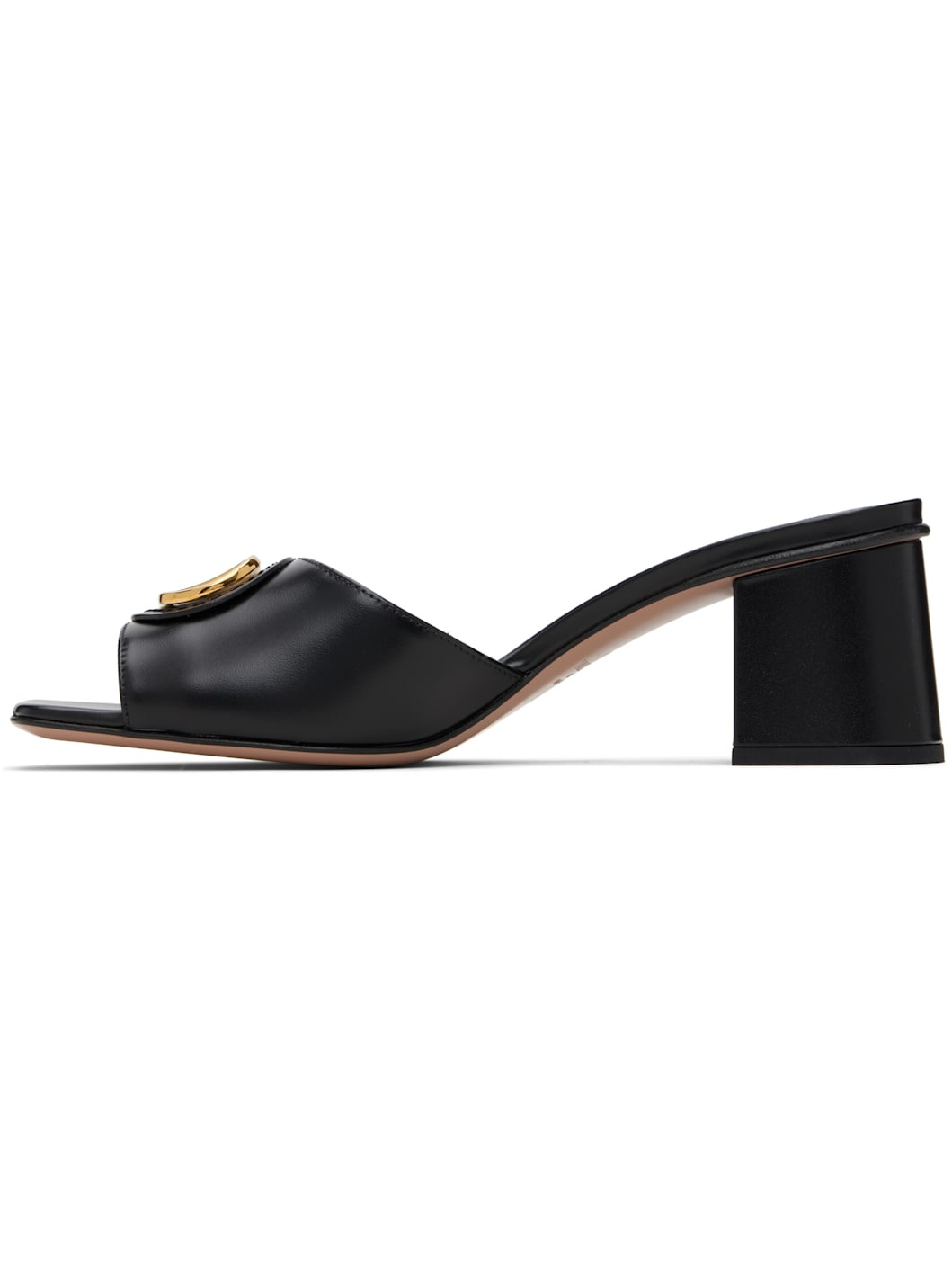 Black VLogo Signature Slide Heeled Sandals - 3