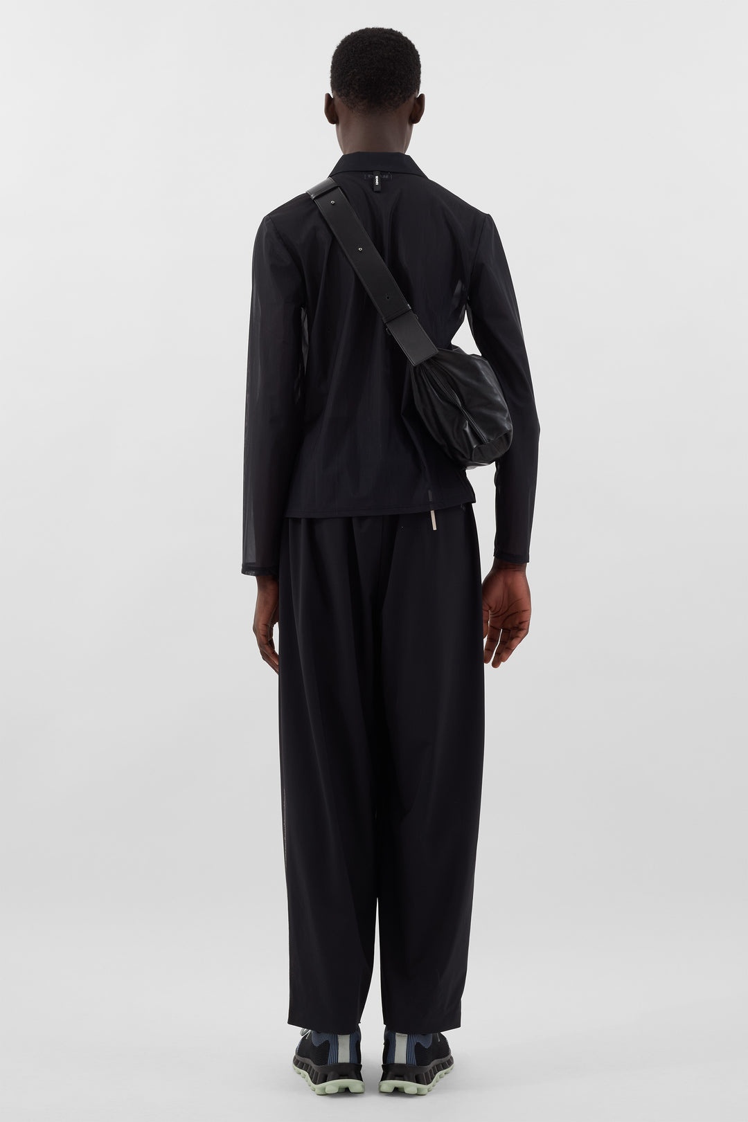 SHEER TULLE SHIRT / black - 4