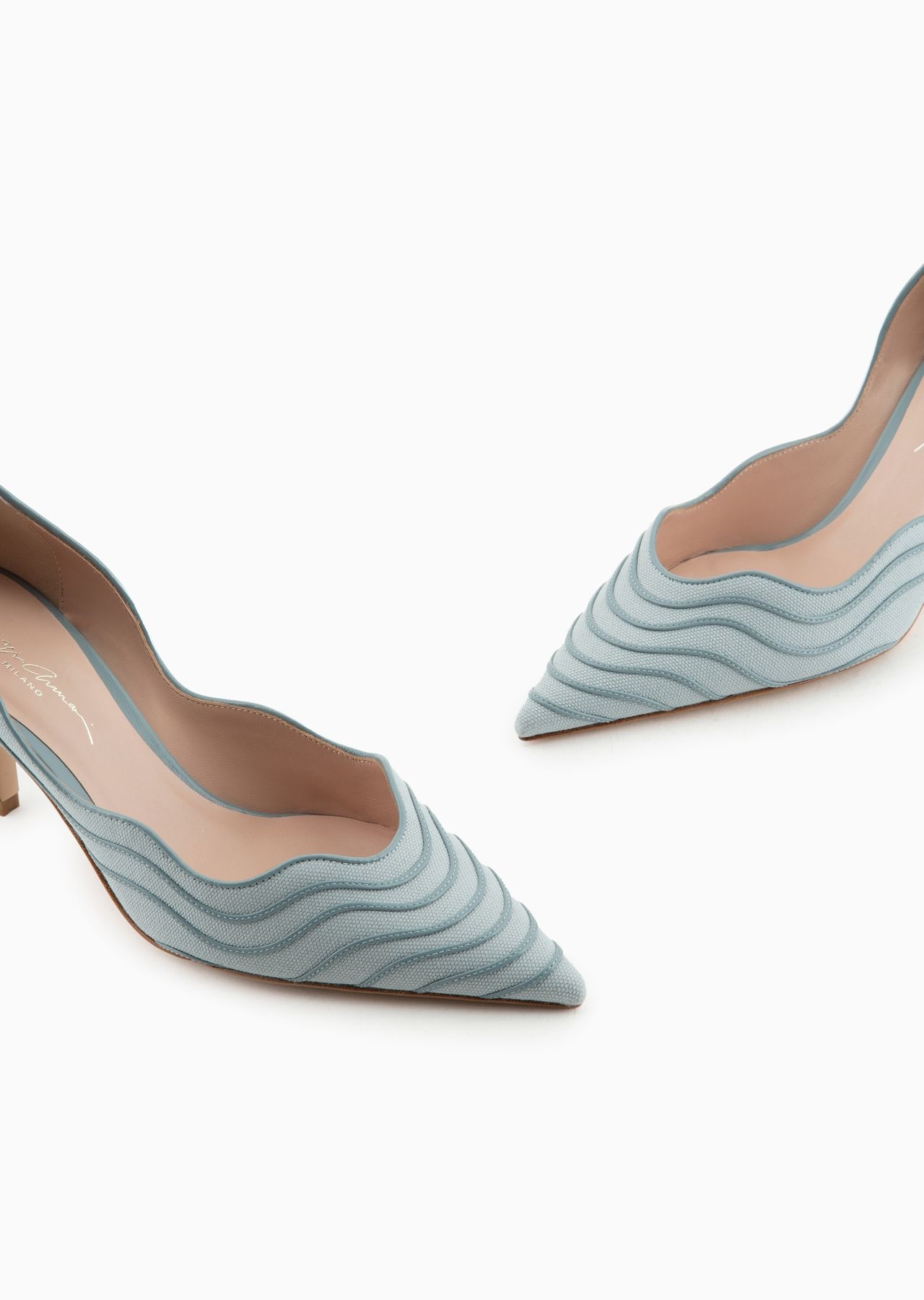 Canvas and leather court shoes - 5