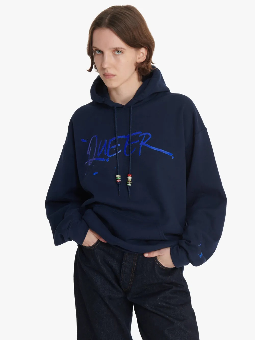 JW ANDERSON X QUEER HOODIE WITH TEXT PRINT - 2