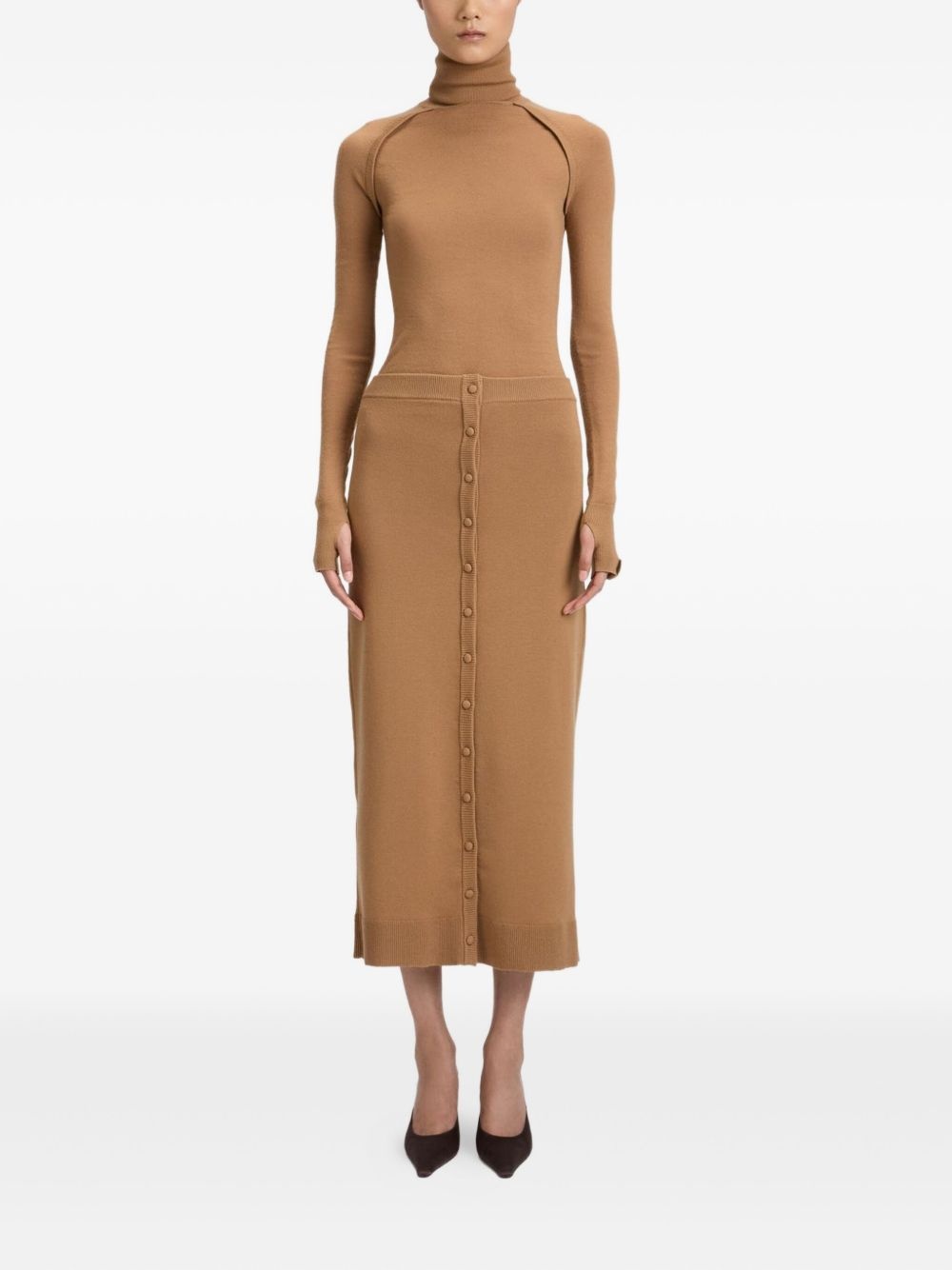 Button Detail midi skirt - 2