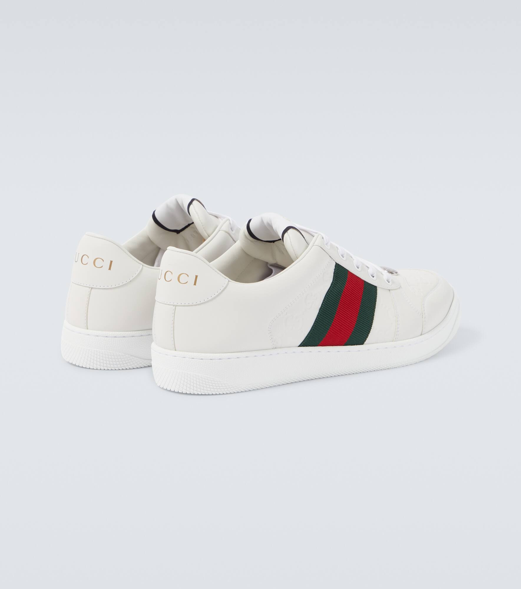 Screener debossed leather sneakers - 6