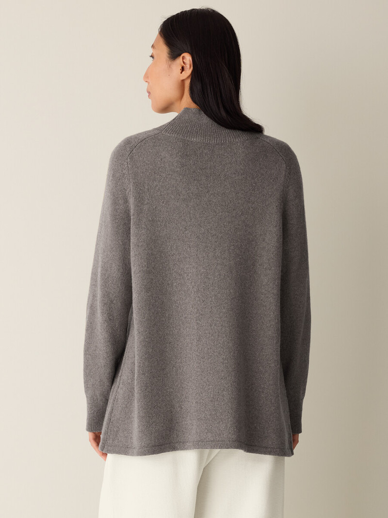 Cotton & Recycled Cashmere Turtleneck Long Top 4