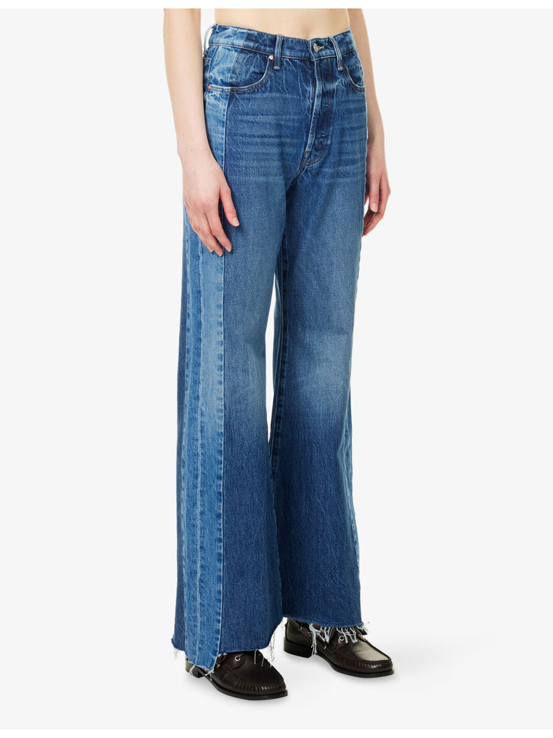 The Tux Sidestepper Sneak Fray Wide-Leg Denim Jeans 3