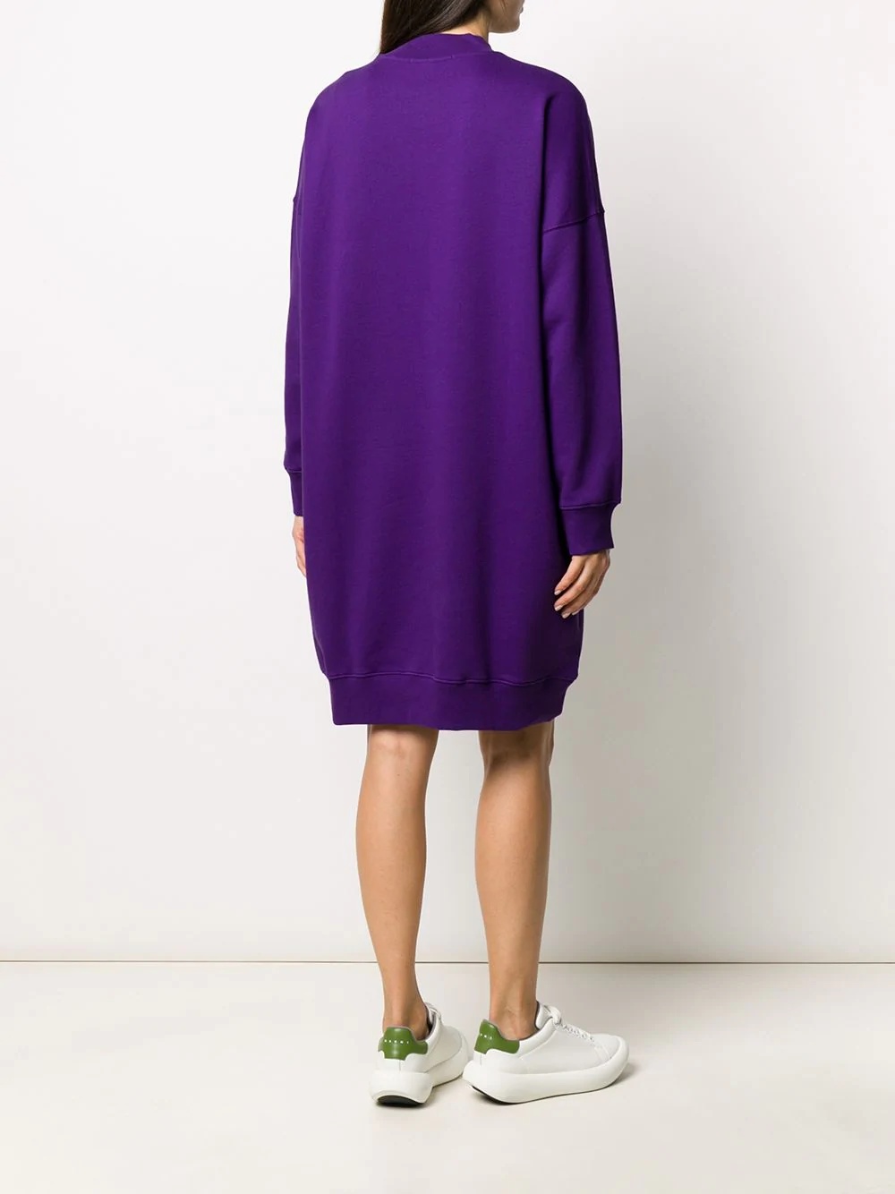 oversized logo-print sweatshirt-dress - 4