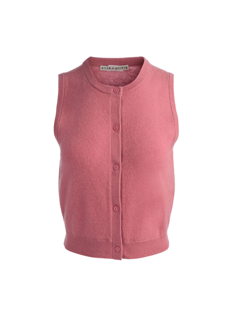 LOLY BUTTON FRONT CASHMERE VEST 1
