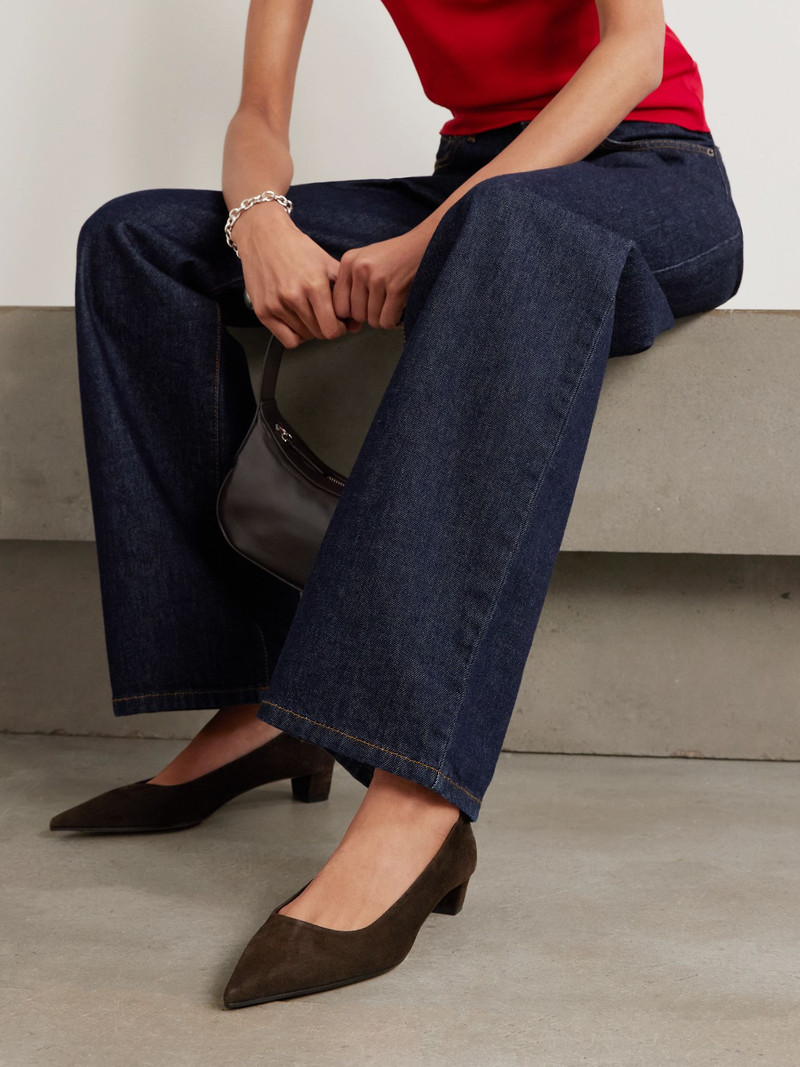Aeyde Judi suede pumps Dark brown outlook
