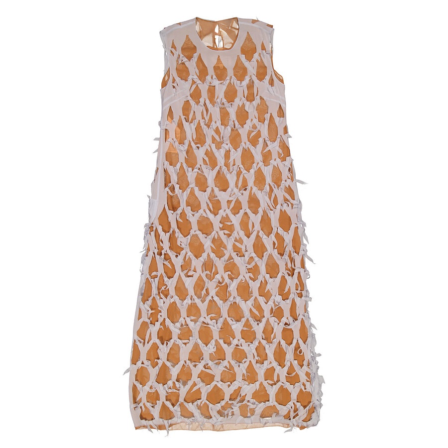 Maison Margiela Ladies Light Sky Cut-Out Silk-Blend Dress - 2