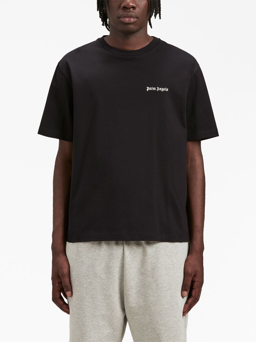 embroidered-logo crew-neck T-shirt - 3