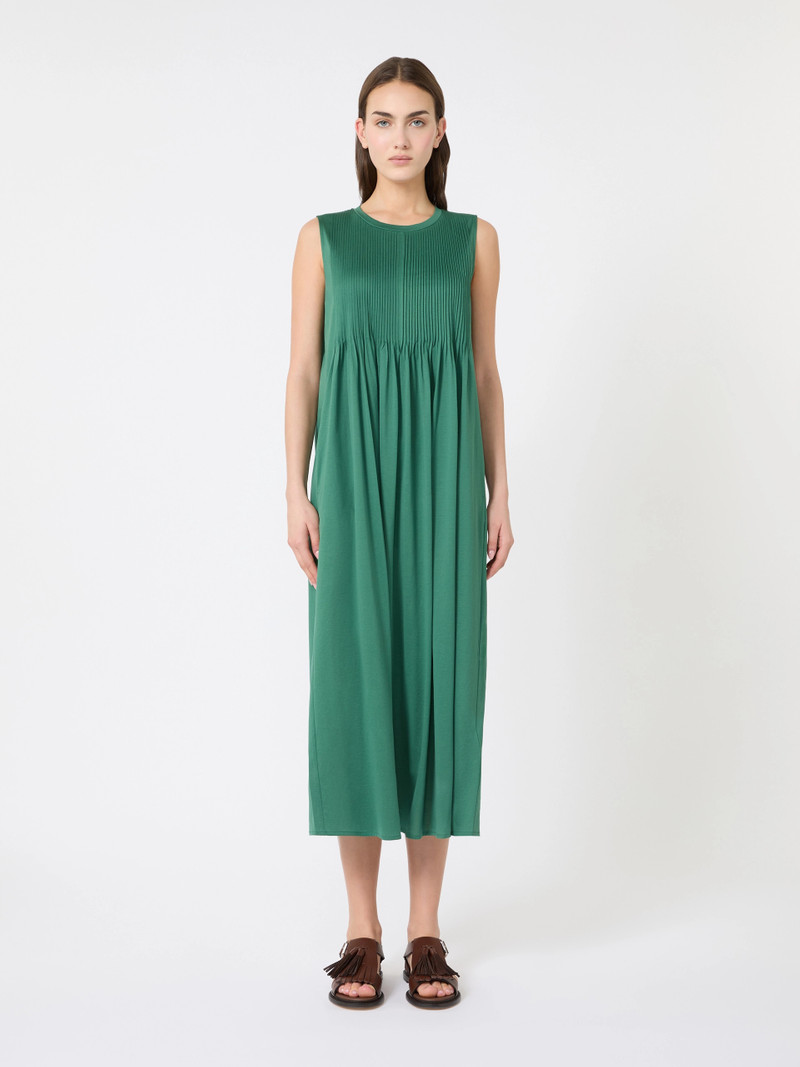 RICORDO Cotton jersey fluid dress - GREEN 3
