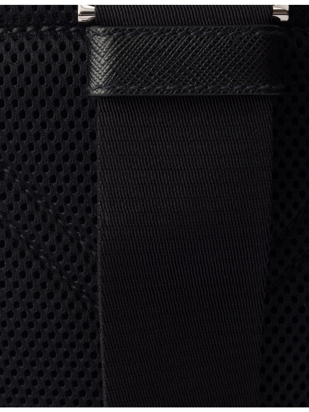 Logo-Plaque Re-Nylon and Saffiano-Leather Backpack - 5