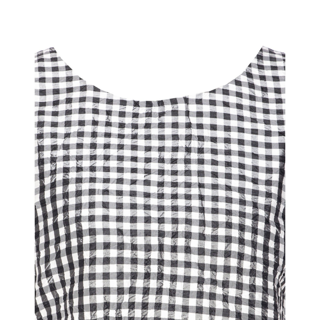 Ganni Women Crinkled Check Frill Top - 4