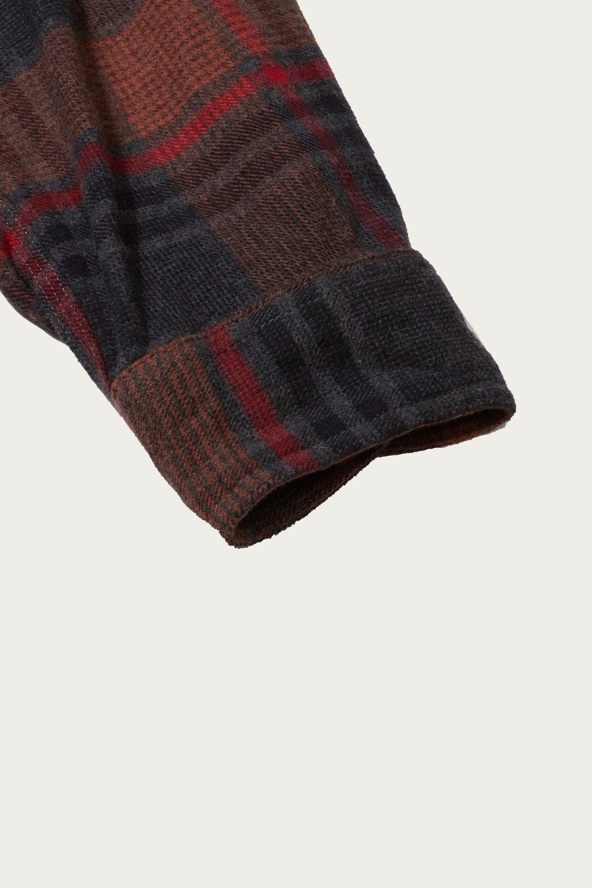 Work Shirt - Orange/Red Cotton Plaid Flannel - 5