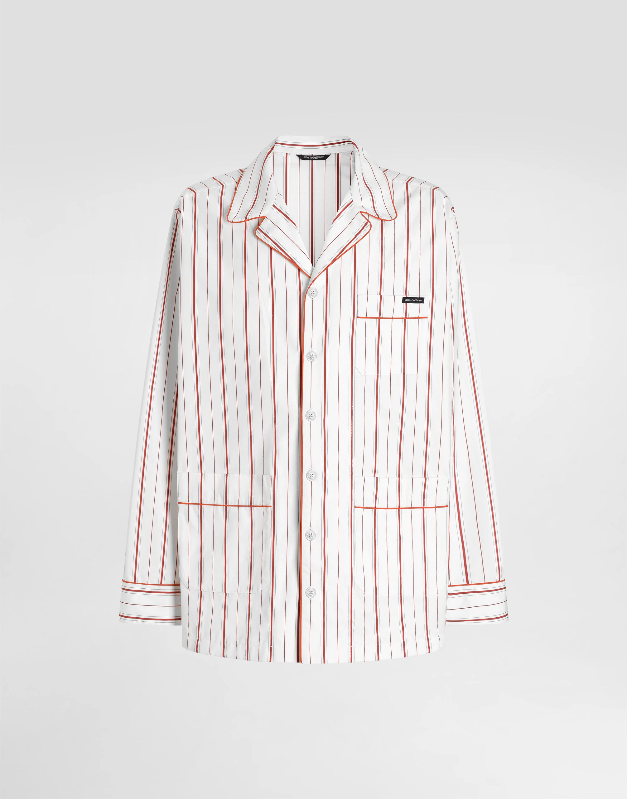 Striped poplin vanity robe - 1