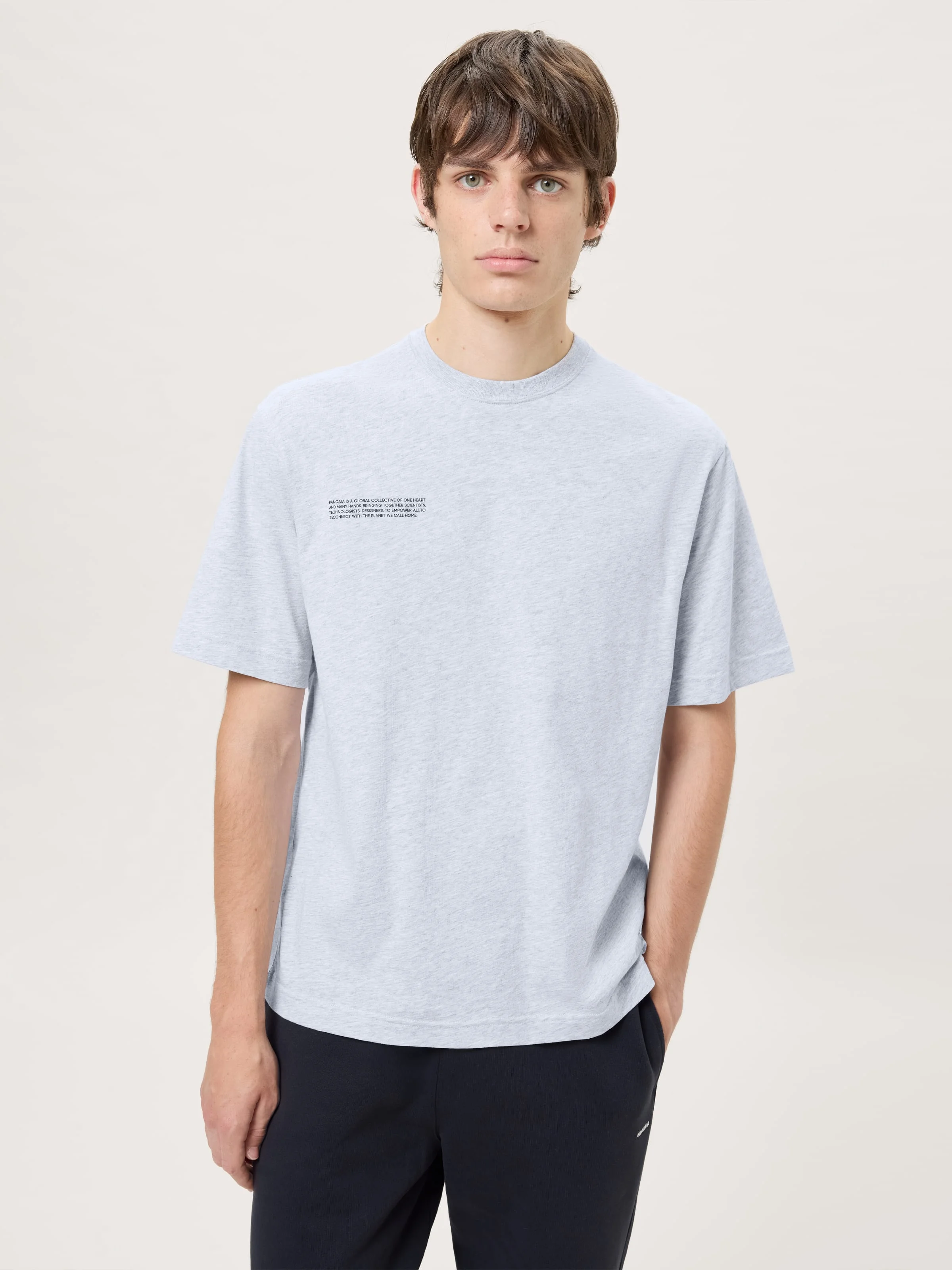 Mens Midweight T-Shirt - Grey Marl - 1