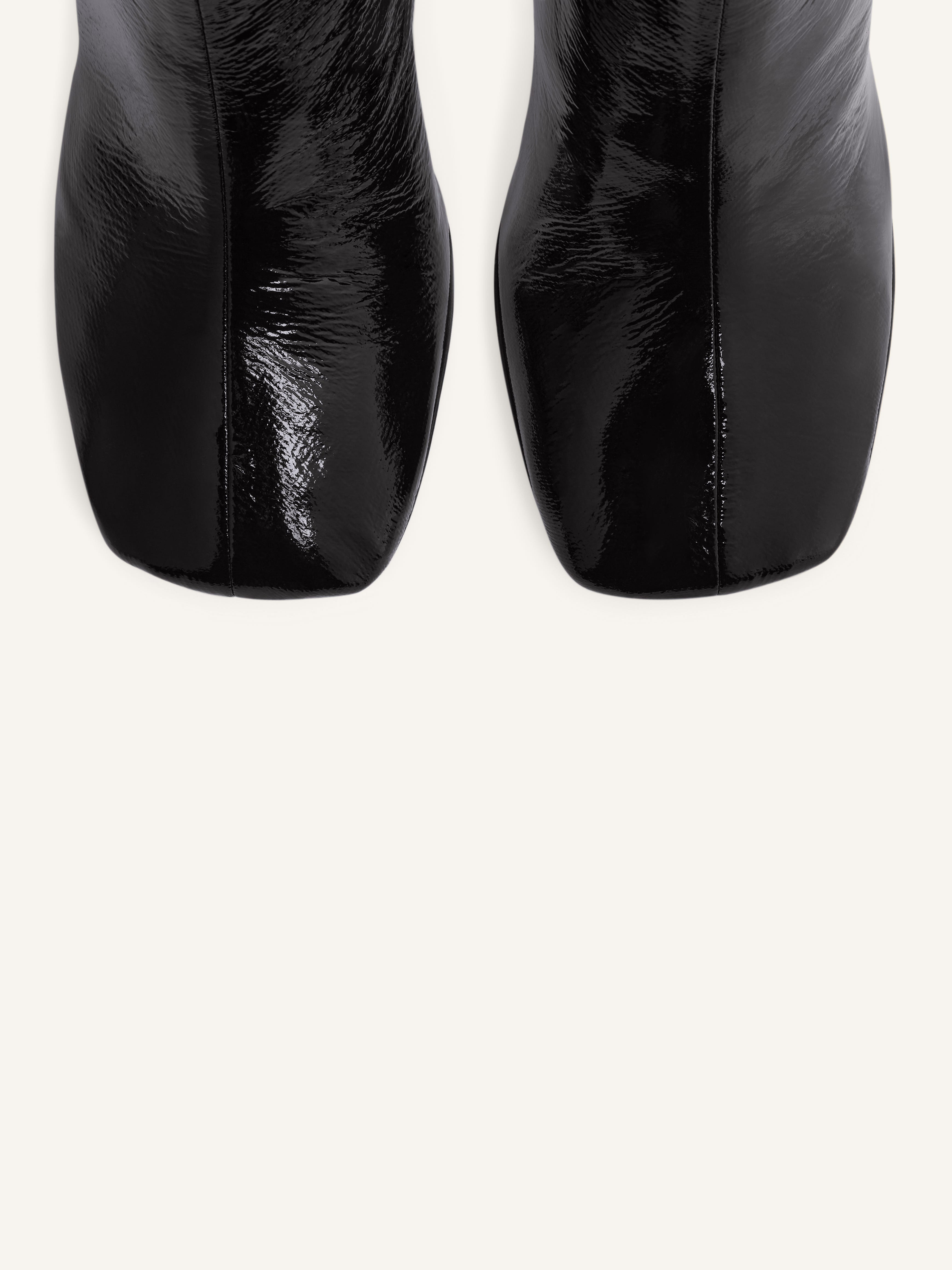 SQUARE TOE VINYL BOOTS - 4
