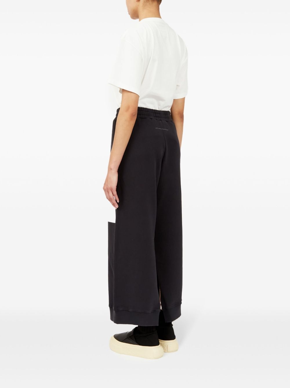 numbers-motif flared trousers - 5