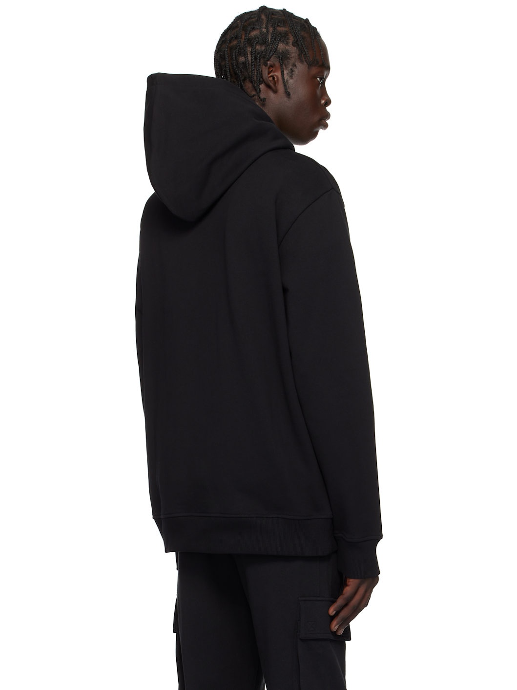 Black 'Balmain' Signature Hoodie - 3