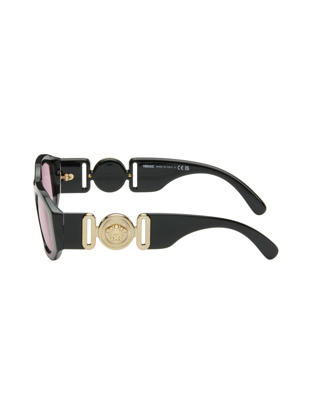 Black & Pink Medusa Biggie Sunglasses - 3