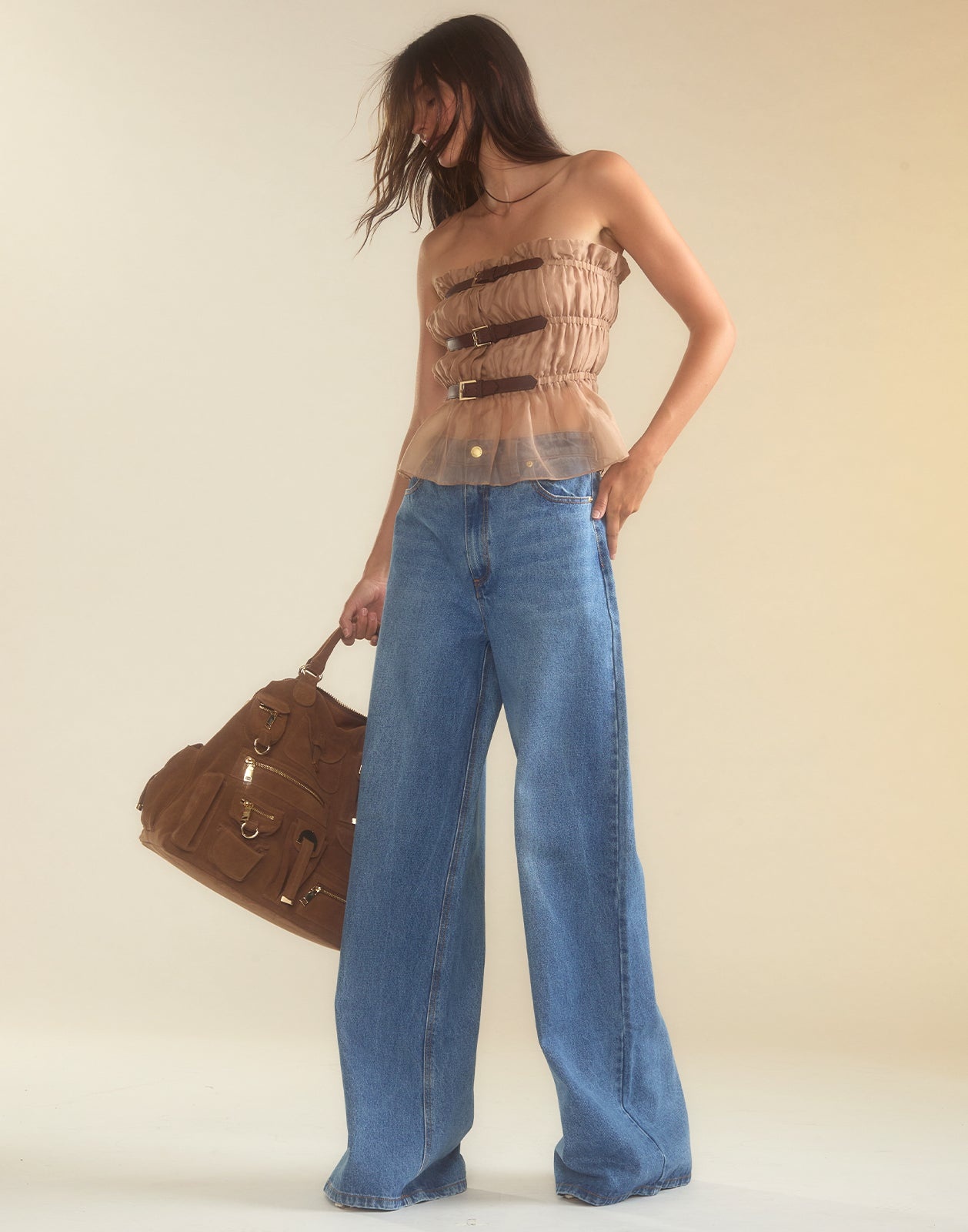 Buckle Up Silk Organza Top - 7