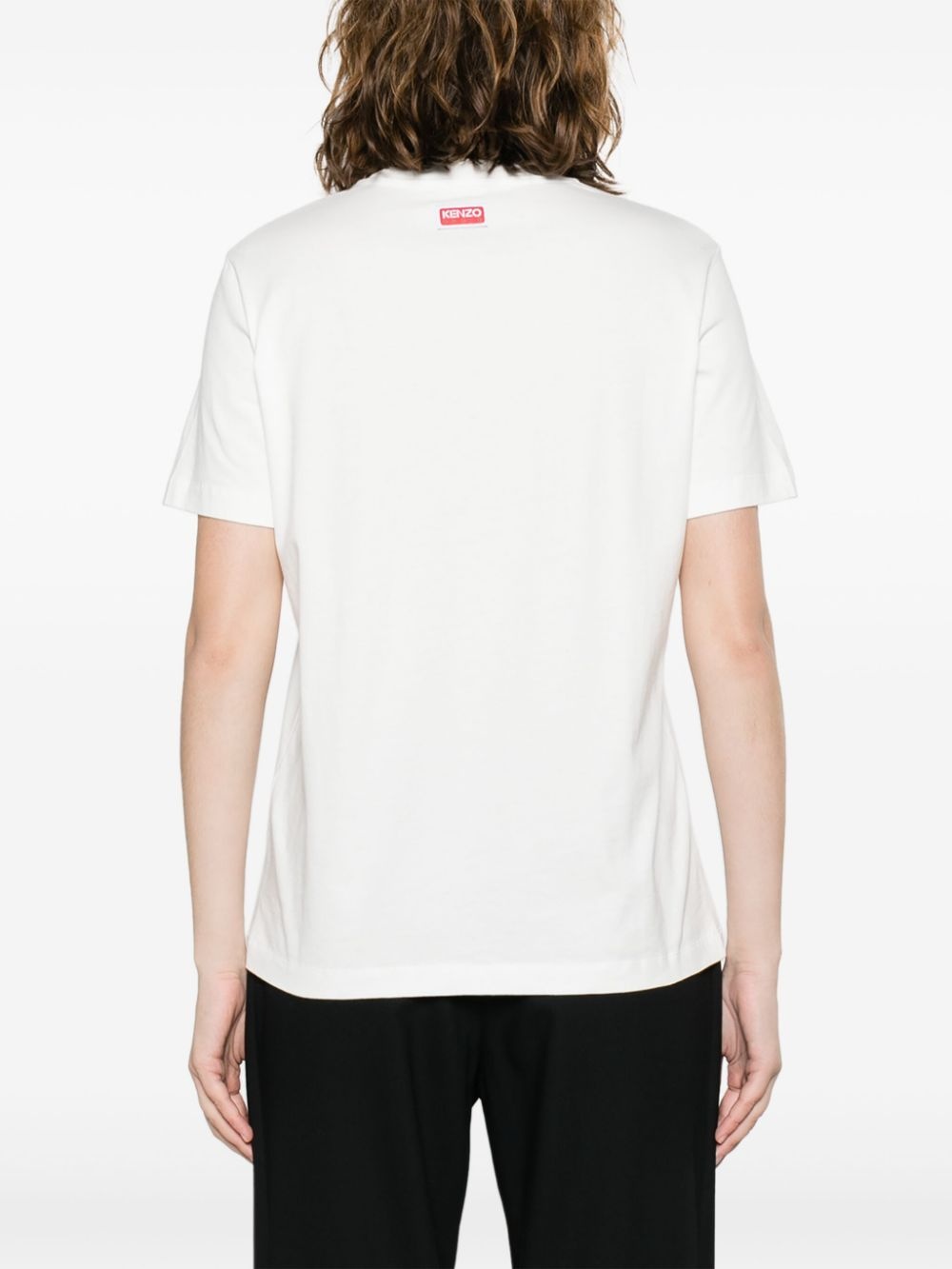logo-embroidered cotton T-shirt - 4