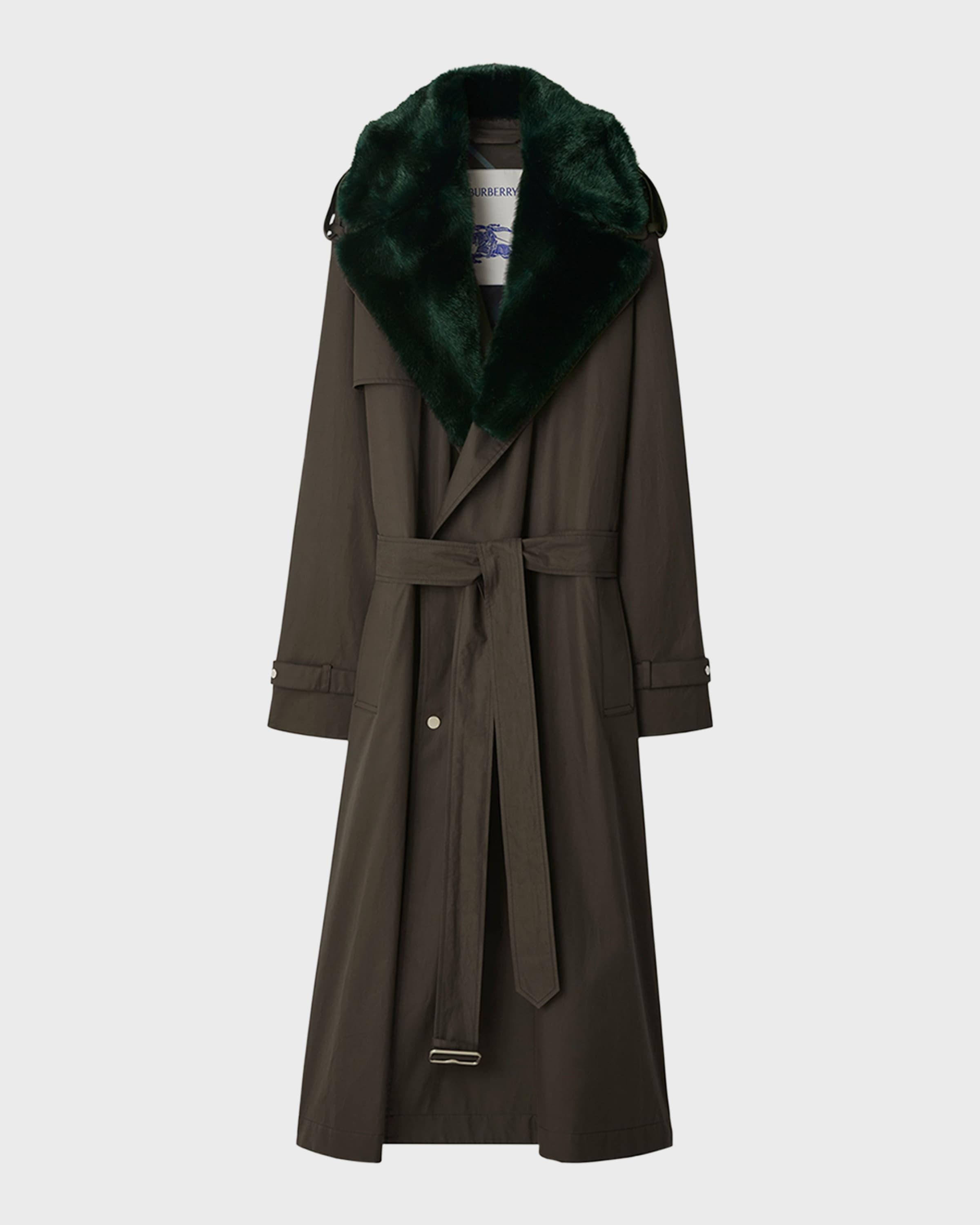 ジャケット・アウター fur collar belted trench coat Amazon.com: tuduoms Women's Fur Collar Trench Coat Double