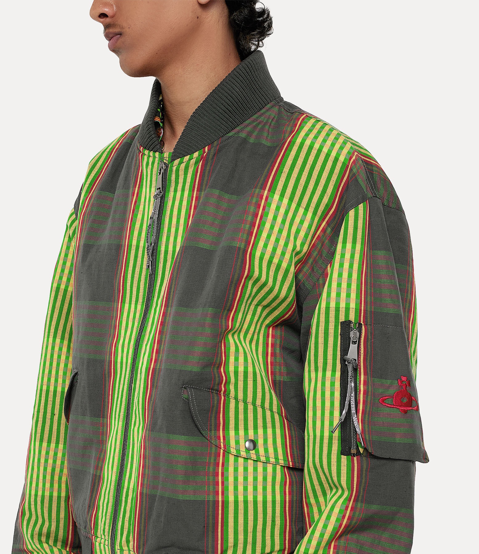 Vivienne Westwood｜JACKETS (BERNARDO BOMBER (33040004 W0 Vivienne Westwood Light Blue Bernardo Bomber Jacket – RD