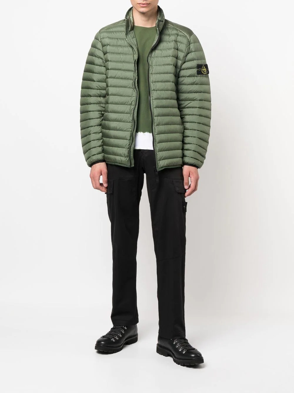 Compass-patch puffer jacket - 2